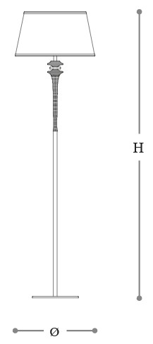 Measurements of Agata Opera Italamp Floor Lamp
